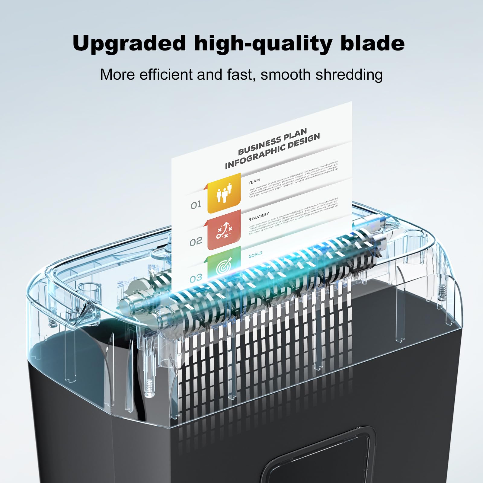 Bonsaii 6 Sheet Cross Cut Paper Shredder, Compact Shredder for Home & Small Office Use, Shreds Credit Cards, Staples, and Clips, Portable Handle Design, 13L Bin (C237-B Upgrade Version)