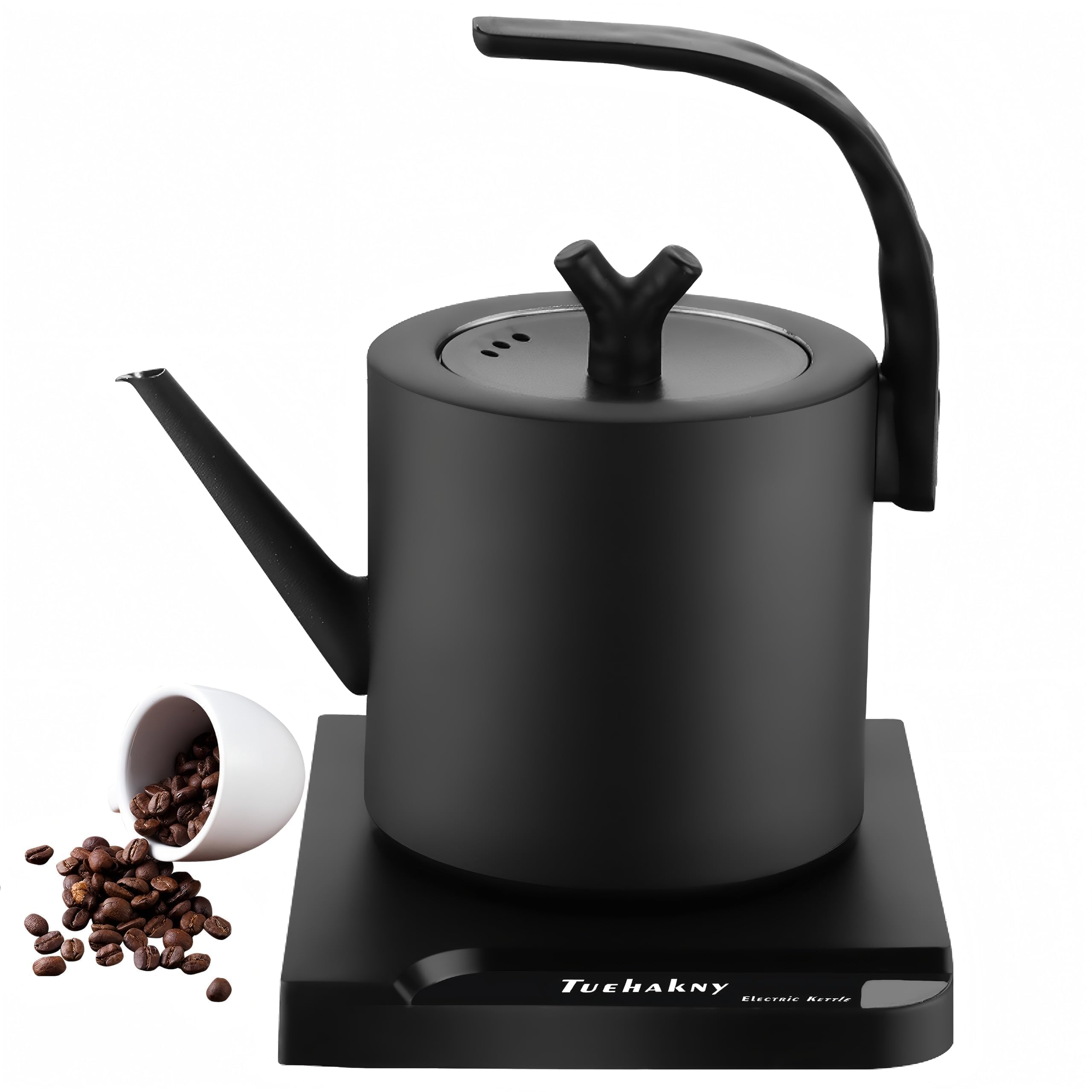 Photo 1 of 1.0L Gooseneck Electric Kettle - 304 Stainless Steel, 800W Fast Boiling with Auto Shut-Off, Precision Pour Over Kettle for Coffee & Tea, BPA-Free Matte Black Design, For Kitchen, Home, Office