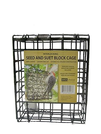 Birds Choice Suet Seed Block Cage Feeder Amazon Co Uk Garden