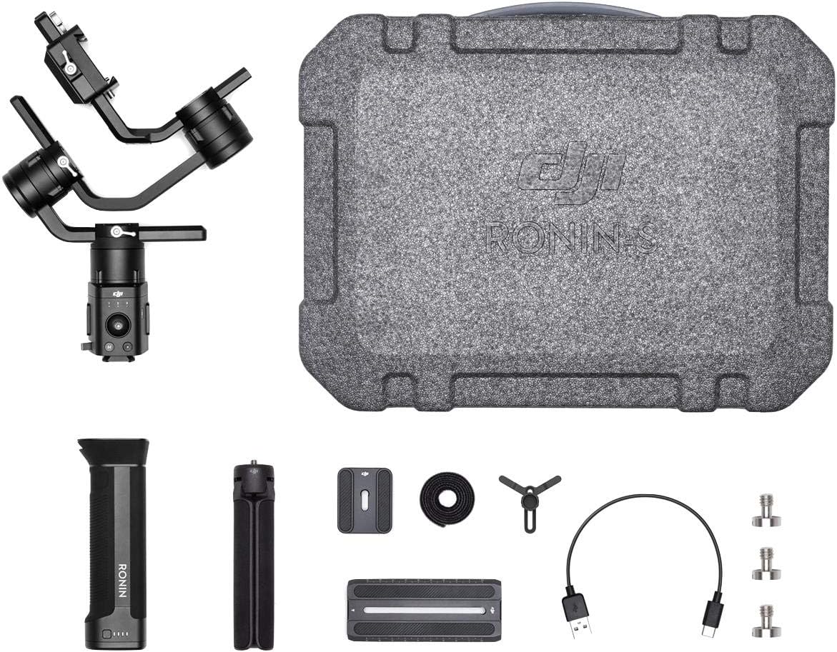 2019 DJI Ronin-S Essentials Kit 3-Axis Gimbal Stabilizer for Mirrorless and DSLR Cameras, Tripod, Gimbal Hook and Loop Strap, 1 Year Limited Warranty, Black(CP.RN.00000033.01) : Camera & Photo
