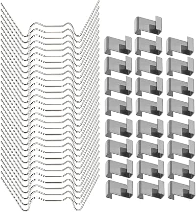 HONGCI 50pcs Stainless Steel Greenhouse Window Clips 25 Wire 25 Z Clips