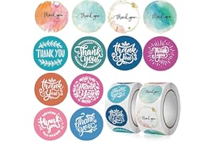 YOJO Thank You Stickers,1000 Pcs 1 Inch Thank You Stickers for Baking Packaging Envelope Seals Small Business,Thank You Labels for Party Wedding Birthday