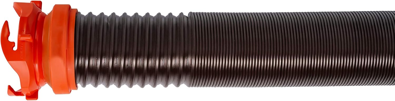 Camco RhinoFLEX 15ft RV Sewer Hose Kit, Includes Swivel Fitting and Translucent Elbow with 4-In-1 Dump Station Fitting, Storage Caps Included, Frustration-Free Packaging (39770): Automotive