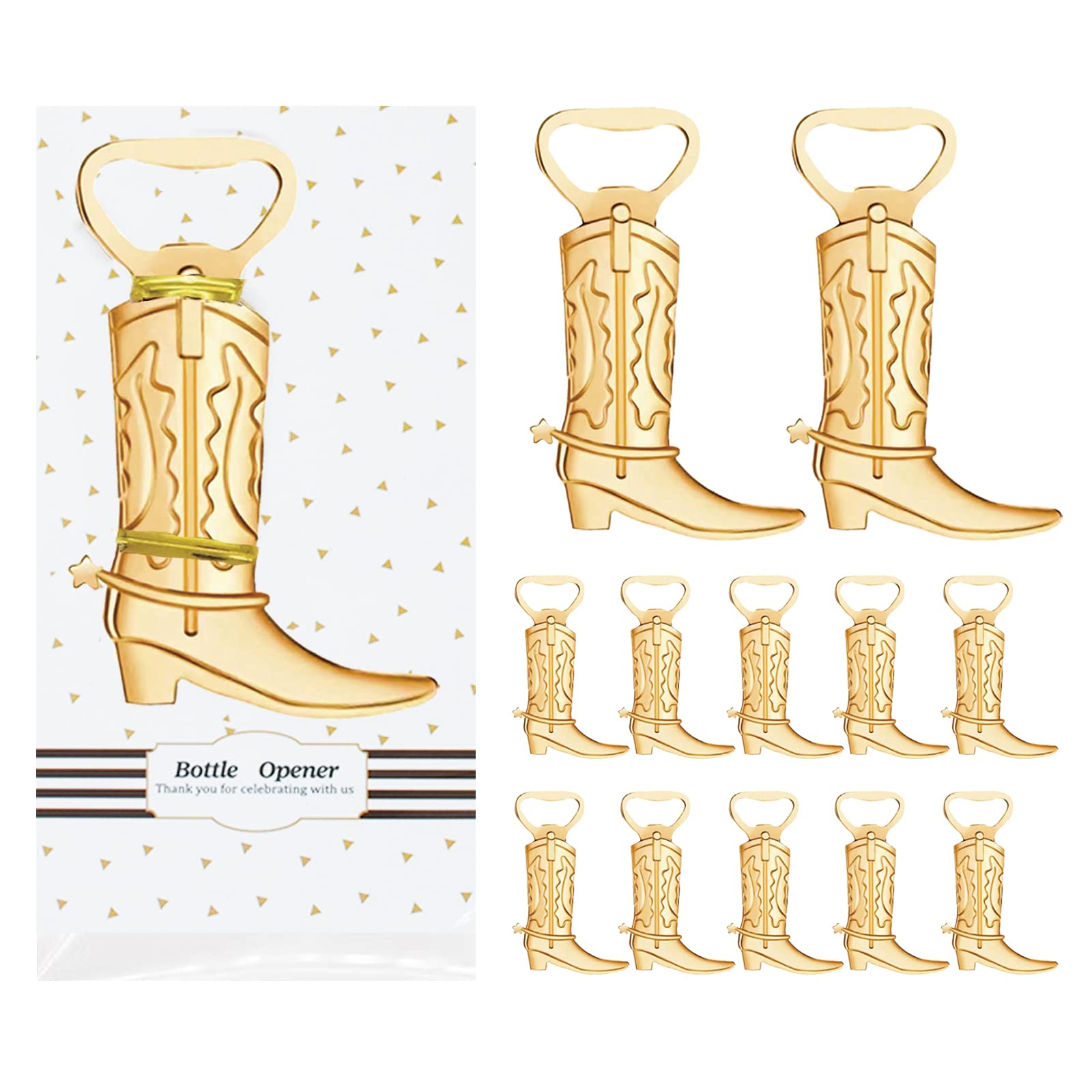 Photo 1 of 50 Pieces Cowboy Boot Bottle Openers Baby Shower Bottle Opener Favors for Guest Wedding Favors Quinceanera Party Favors Bridal Shower Favors for Guests Birthday Gender Reveal Party Favor Supplies
