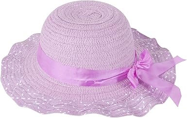 wide brim purple hat