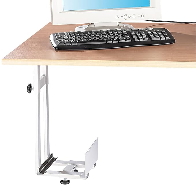 General Office PC Halter: Platzsparende PC-Halterung für Untertisch-Montage (PC Untertischhalterung)