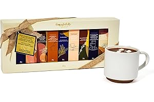 Thoughtfully Gourmet, Hot Chocolate Collection Gift Set, Flavors Include Salted Caramel, Double Chocolate, Peppermint, French