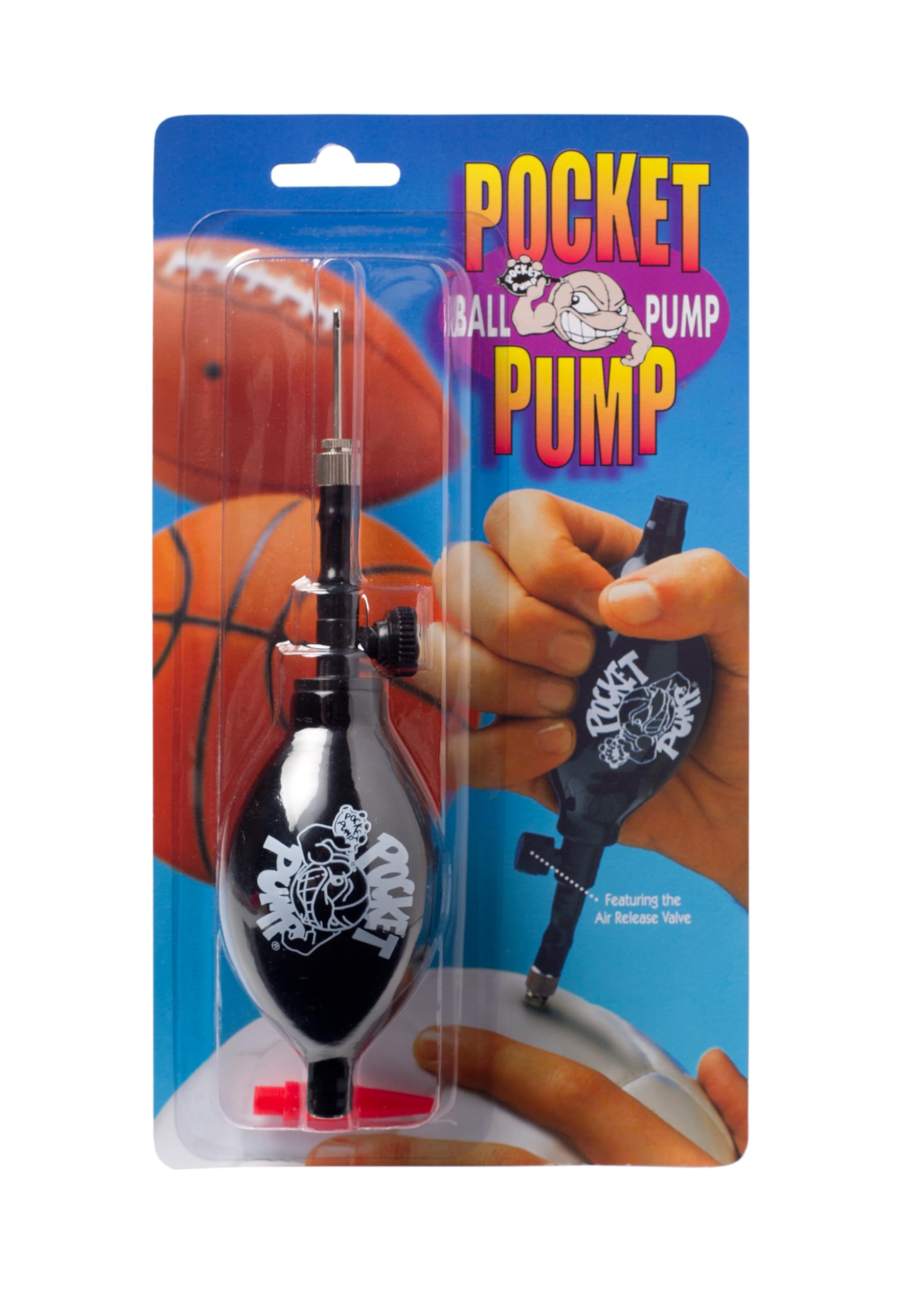 Pocket Pump Ball Pump with Air Release Valve, Black