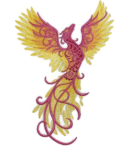 パーフェクト　ワッペン　フェニックス　phoenix 特大□右飛行金鳳凰『匠豪華』レトロ激渋フェニックス不死鳥