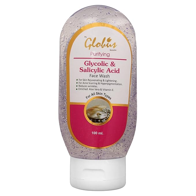 globus naturals glycolic acid face wash