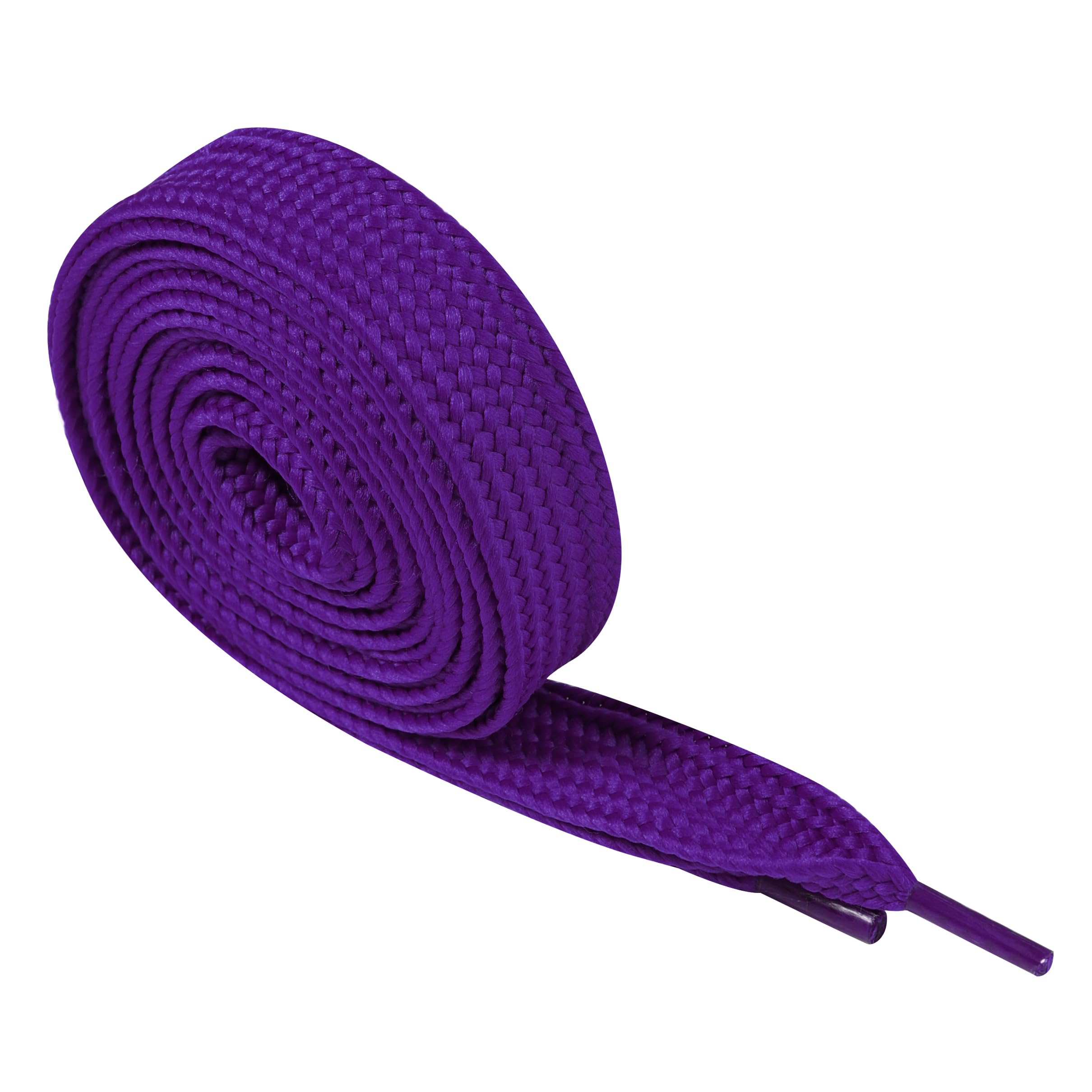 Underground Kulture Super Fat Purple Wide Shoelaces for Trainers - 20mm x 120cm - Flat Coloured Replacement Laces for Sneakers, Skate Shoes, Basketball Boots & Casual Sports Footwear (Men & Women)