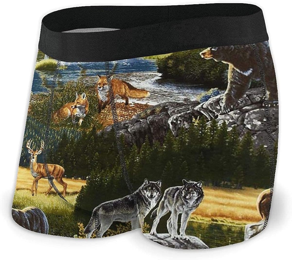Wild Animals Men's Sexy Funny Print Lingerie Boxer Briefs Underwear