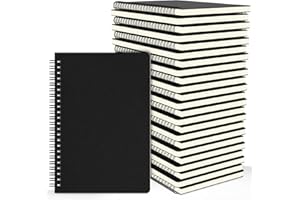 EUSOAR Spiral Journal Notebook, A5 24Packs 5.5"X8.3" 120 Pages Lined College Ruled Subject Notebook,Travel Thick Paper Notebo