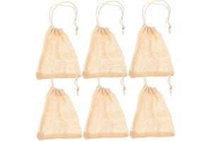 Didiseaon 6pcs Soap Face Soap Cotton Sponge Soap Drawstring Soap Pouch Bar Soap Sisal