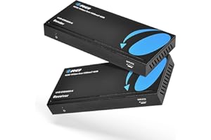 OREI 4K HDMI Extender Balun HDBaseT UltraHD 4K,60Hz 4:4:4 Over Single CAT5e/6/7 Cable with HDR, CEC & IR Control, RS-232 - Up