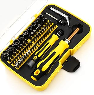 Joyeee 70-teiliges Mini Haushalts-Werkzeugkoffer Werkzeug-Set Handwerkzeug-Set Präzisions-Kit Schraubendreher Kit mit der Plastik-Aufbewahrungsbox - ideal für den Hausgebrauch und die Autoreparatur