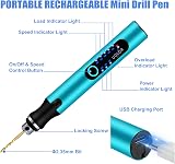 Uolor 3-Speed Cordless Mini Drill Pen 10 Drill Bits USB Rechargeable view 6