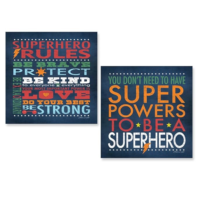 Gango Home Decor Superhero Rules Set by Gango Home Decor Superhero Rules Set by