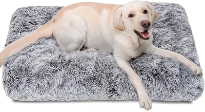 Jaspuriea Large Dog Bed 105x70x10cm Washable Calming Plush Anti-Slip Base