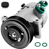 BDFHYK 157388 Air Conditioning A/C Compressor with Clutch Compatible with Jeep Compass Patriot 2009-2017 L4 2.0L 2.4L, Compatible with Dodge Caliber 2009-2012 L4 2.0L 2.4L