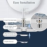 Hapilife Pop Up Waste for Bathroom Sink Chrome Click Clack with Overflow view 7