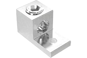 Panduit LAMA350-38-QY One-Hole Aluminum Mechanical Lug, Single Barrel Lug, Type Lama, #6 AWG - 350 kcmil, 3/8-Inch Stud Hole