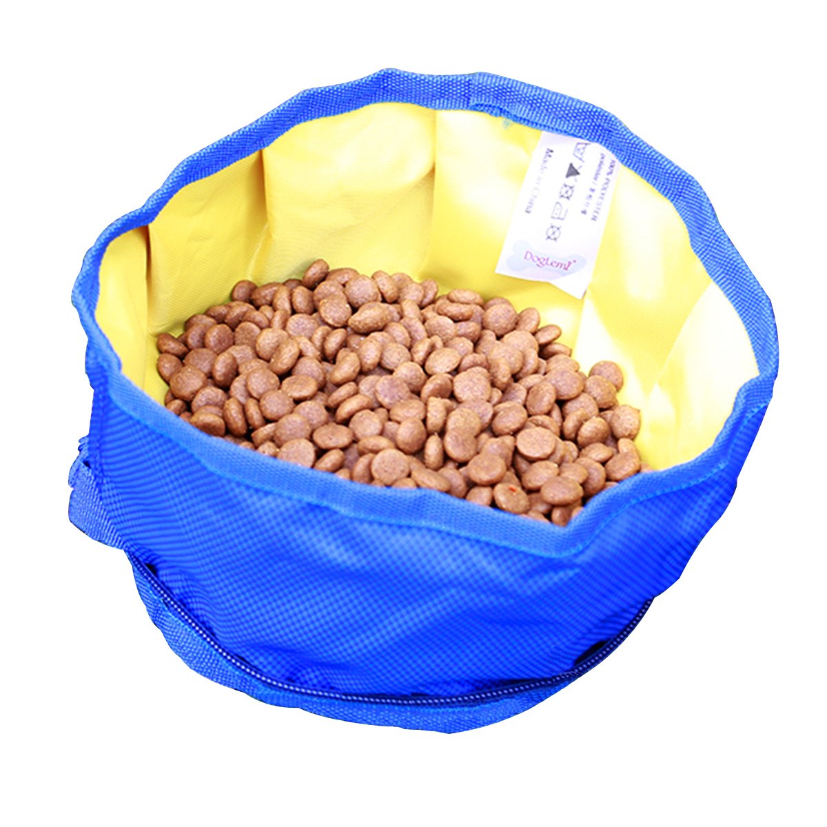 Fypo Faltbare Hundenapf, Fressnapf Wassernapf Katzennapf für Reisen Zusammenklappbar Haustier Blau/Gelb