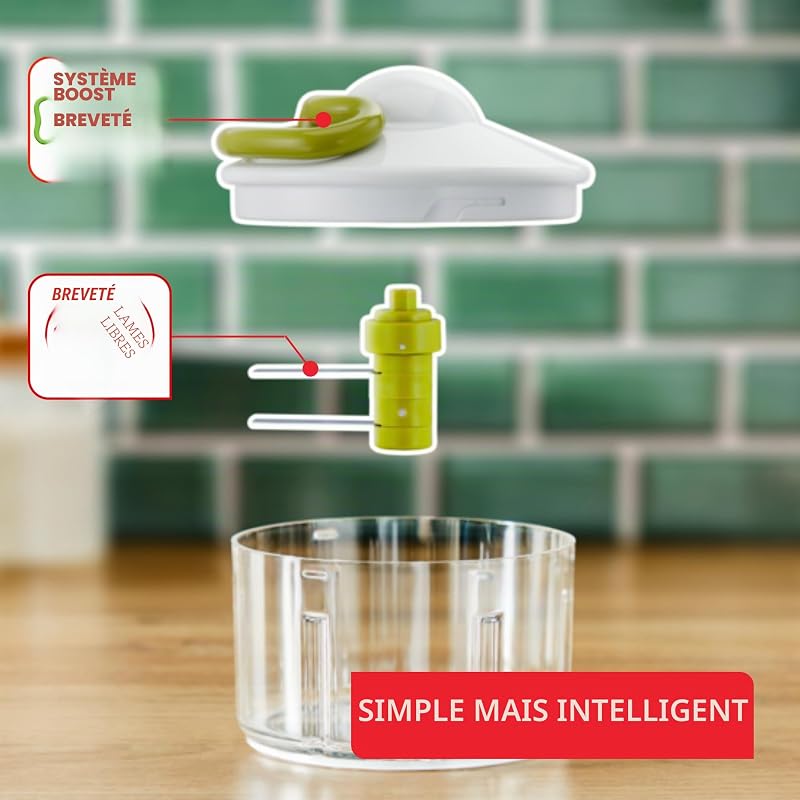 - Hachoir manuel 5 secondes 500 ml - Système breveté