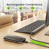 Seenda WGJP-031B Wireless Keyboard Mouse Set Ultra-Thin Aluminum Black Space view 3