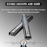 AOLISHENG 350mm Drawer Runners Heavy Duty Side Mount 45kg Ball Bearing 1 Pair view 3