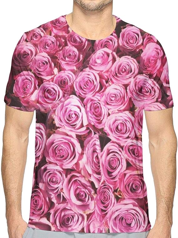 Amazon Co Jp ピンクのバラ Tシャツ メンズ 半袖 薄手 吸汗速乾 汗染み防止 緩い 夏 セクショ ンのファッション 服 ファッション小物