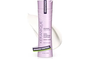 Keranique Damage Control Conditioner - Hydrating Treatment with Keratin for Dry Damaged Hair