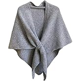 Bagkeak Women's Wool Shawl Wraps Knitted Casual Soft Scarf Pashmina Shoulder Cover-ups 2025 Fall Winter Cardigan Wrap