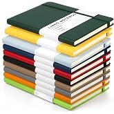 SHENLIU 10 Pack Lined Hardcover Journal Notebook for Writing | 200 Pages A5 Thick Work Writing Note Taking Paper College Ruled Notebook for Writing Business Journaling (10 Colors)
