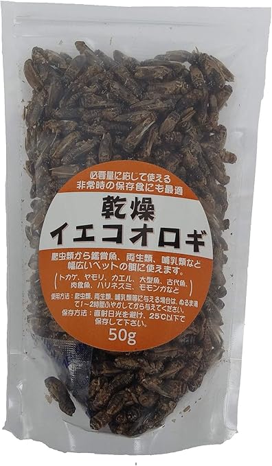 Amazon 乾燥イエコオロギ 50g 約600 650匹入り 爬虫類 餌 エサ フタホシ コオロギ フード 通販