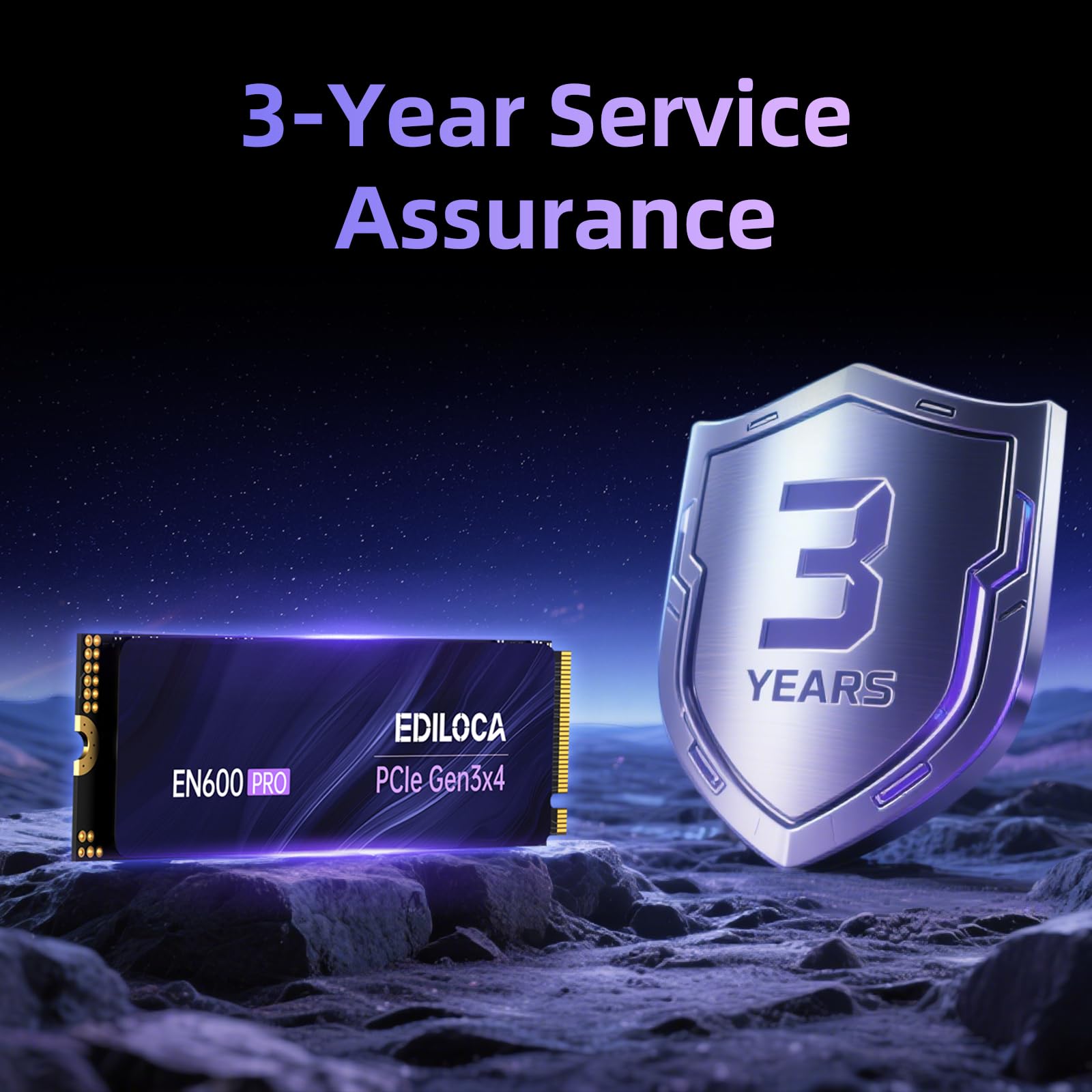 Ediloca EN600 PRO SSD 2TB PCIe 3.0 Gen 3x4, NVMe M.2 2280, Up to 3500MB/s, Internal Solid State Drive, SLC Cache 3D NAND TLC, Graphene Cooling Sticker, Storage for PC, Desktop and Laptops
