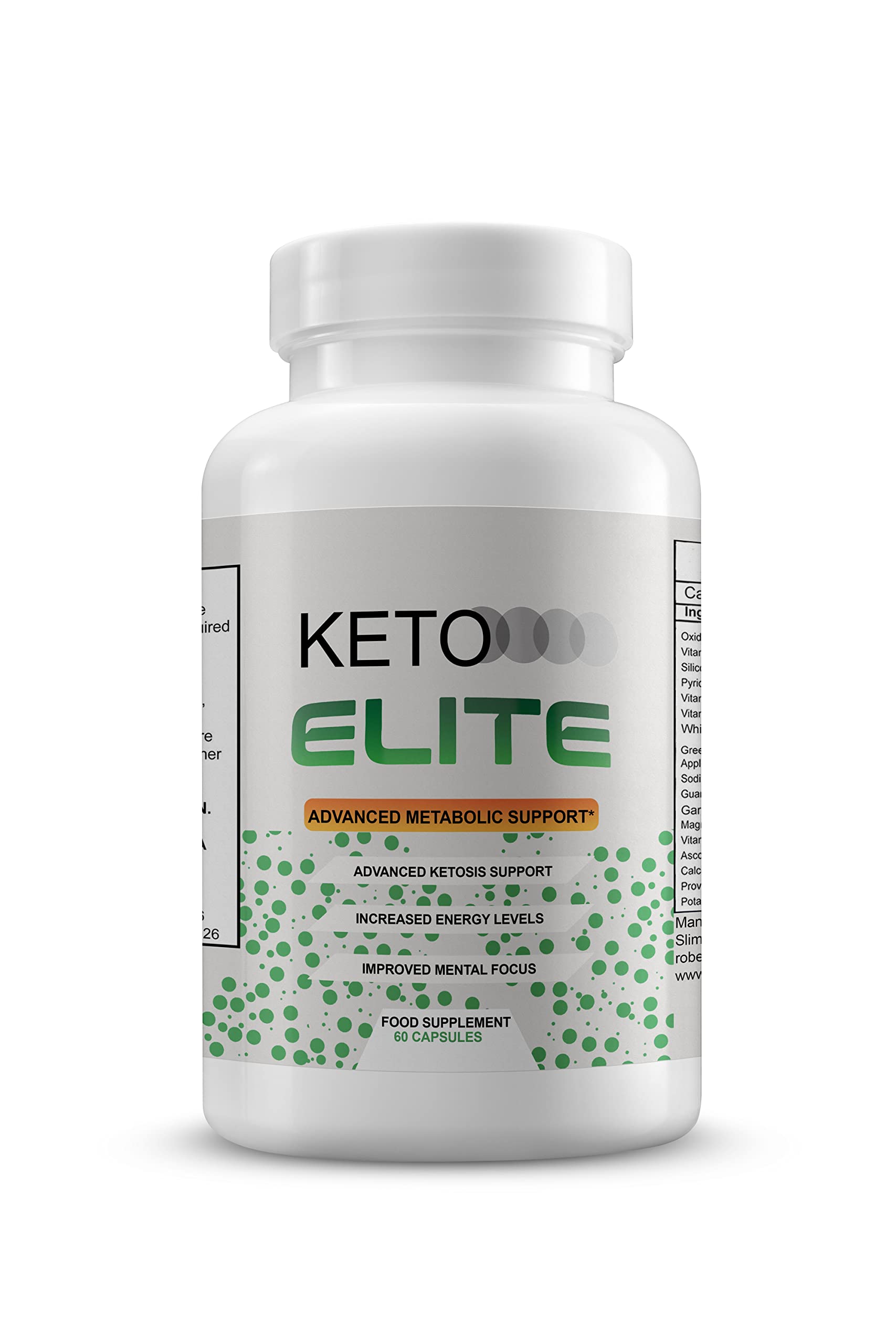 Keto Elite 60 Capsules Advanced Metabolic Support/Weight Loss Support for Men & Women - Dido Extreme Supplements