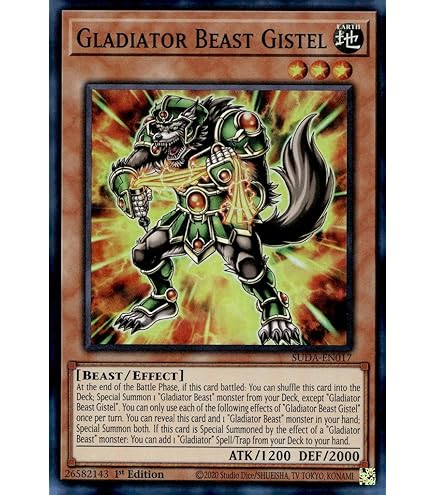 Yu-Gi-Oh! Carta Test Tiger (GLAS-EN082) - Edizione 1st - Rarità Ultra Rare - Da Set Gladiators Assault