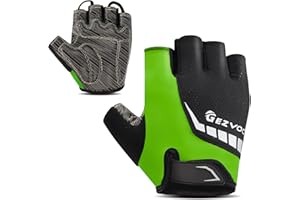 GEZVOC Cycling Gloves with Shock-Absorbing Pad, Extra Grip, Flexible Fit, Light Weight, Breathable for Men and Women Mountain Biking