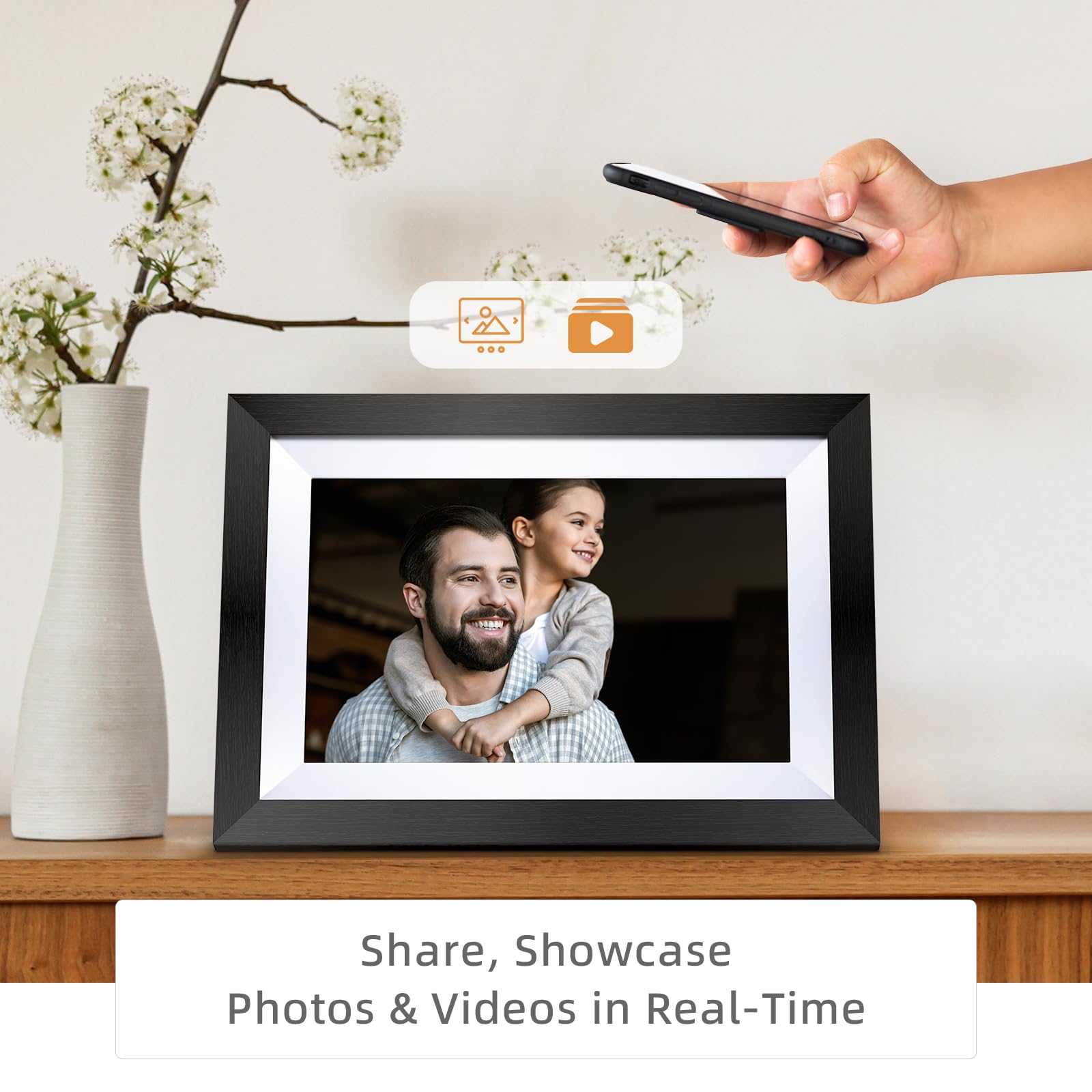 Eptusmey Digital Picture Frame Built-in 32GB 10.1