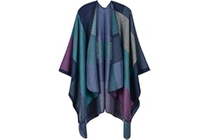 Anxingo Women's Poncho Cape Stylish Cloak Scarf Shawl Oversize Shawl Wrap for Women