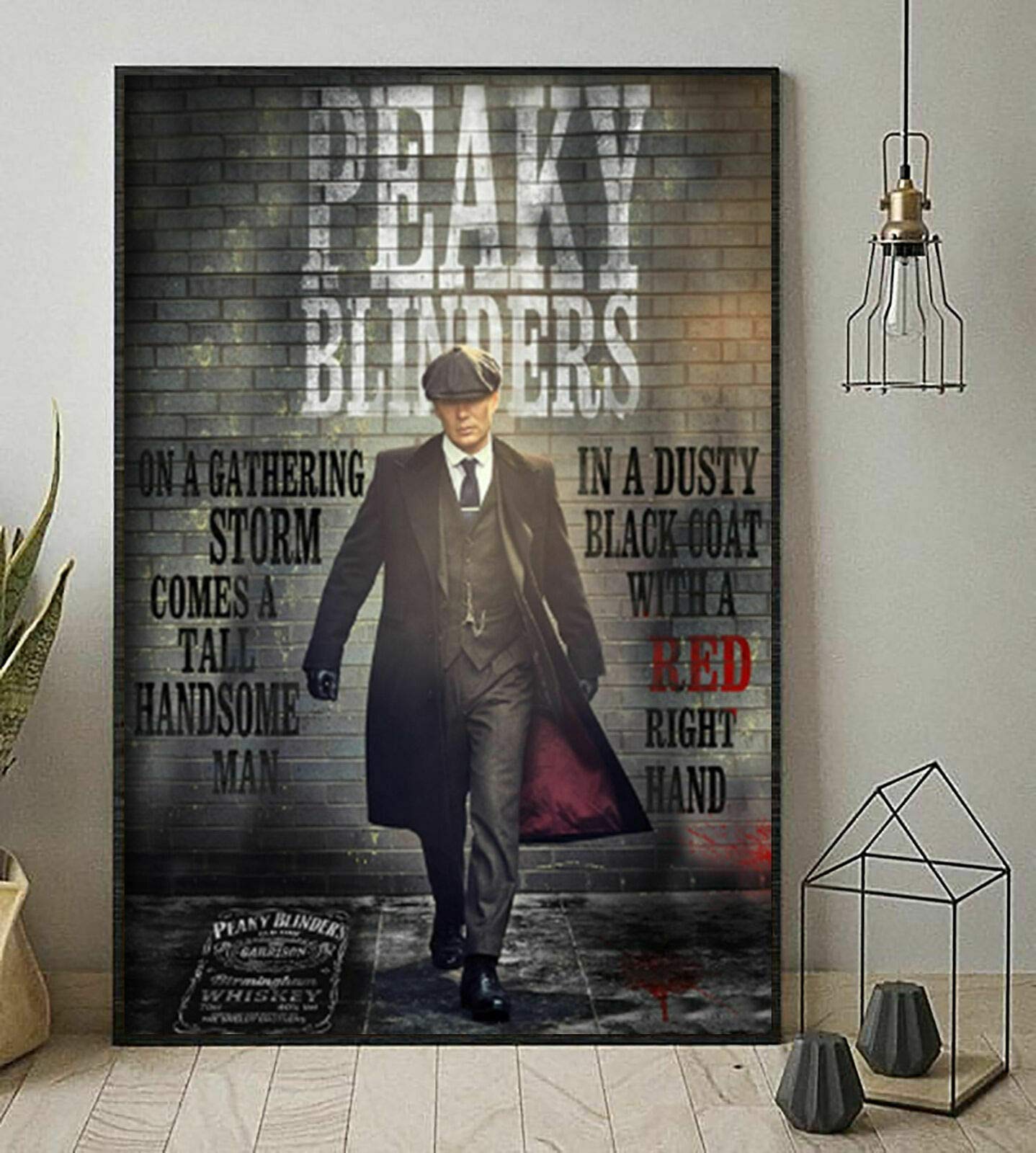 Bioprocess Peaky Blinders On A Gathering Storm Comes Handsome Man Poster Wall Art Decor Metal Sign Poster 8x12 inches