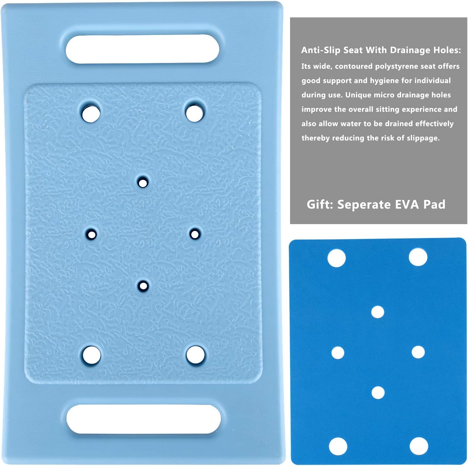 Shower Chair for Elderly Seniors,Shower Stools and Benches for Adults,Bath Chair Shower Benches for The Disabled,Shower Seats,Blue Tub Chair: Health & Personal Care