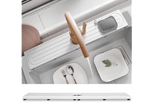 LYXEL Fast Drying Stone Faucet Mat for Kitchen Sink with Raised Feet, Water Absorbent Diatomite Stone Sink Tray, Faucet Sink Splash Guard, Prevents Moisture Buildup, Durable Protector for Bathroom Counter