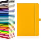 Notes London Eco A5 Notebook with Lined Pages – Vegan Leather Hard Cover, 160 view 1