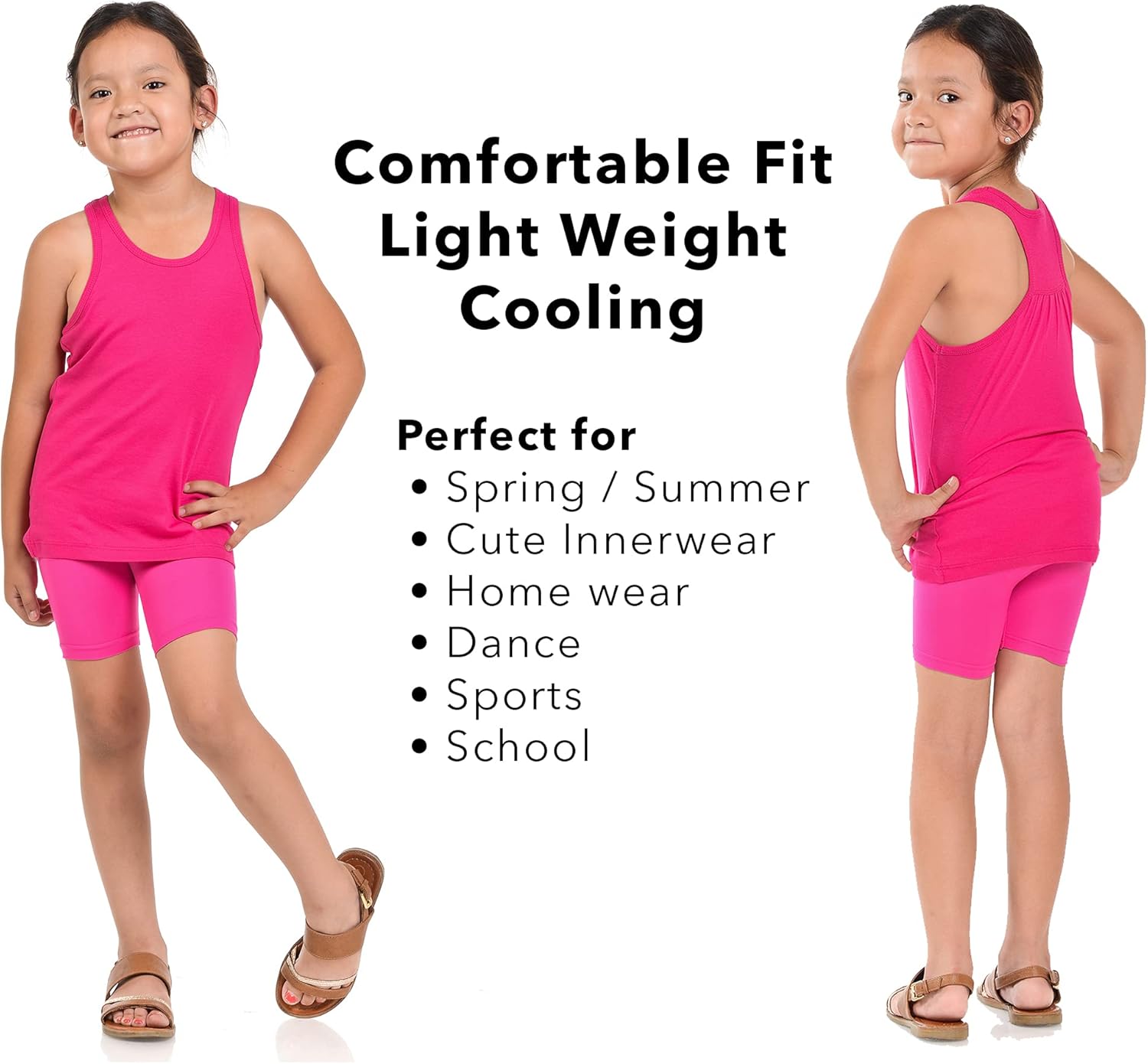 FRESH TEE Girls' Racer Back Tank Top Tunic: Clothing