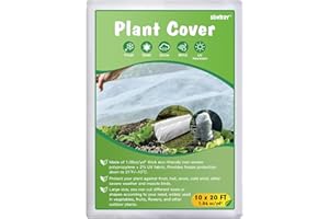 SOMXOY 10X20FT Plant Cover Freeze Protection Winter 1.06 oz/yd² Thick Frost Cloth Blanket Plant Protector Reusable Floating Row Tree Covers for Garden Outdoor