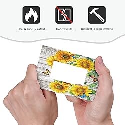 Yamxbfa Rustic Sunflower Farmhouse Floral Wooden