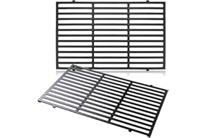 ZEMIBI 7524 Cooking Grill Grates for Weber Genesis 300 Series, 19.5" Porcelain-Enameled Cast-Iron Grates for E310 E320 E330 S310 S320 S330 EP/CEP310 EP/CEP320 EP/CEP330 Grill Parts Replacement 7528
