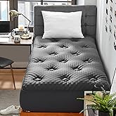 Hansleep Memory Foam Twin Size Mattress Topper, Twin Mattress Pad Cover for Single Bed with Deep Pocket, Breathable Pillow To